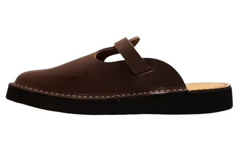 【Organic handloom GUDALUR ダークブラウン】クロッグサンダル(サボサンダル)